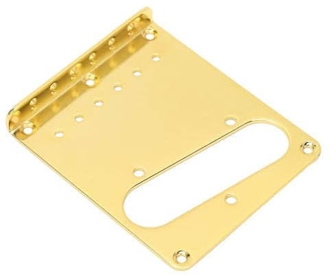Cryfokt Top Loader Guitar Bridge Plate Steel Durable Replacement for Telecaster Electric Guitar Accessories Gold Color