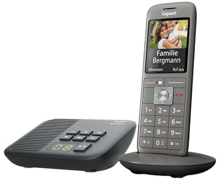 Gigaset CL660A Schnurloses Dect-Telefon mit Anrufbeantworter und großem TFT-Farbdisplay, Metall Anthrazit, Box 200 [Deutsche Version]