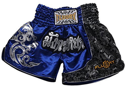 Pantaloncini da combattimento per MMA Fluory, con scritta Muay Thai, adatti per allenamenti, combattimenti in gabbia, grappling, arti marziali, kickboxing