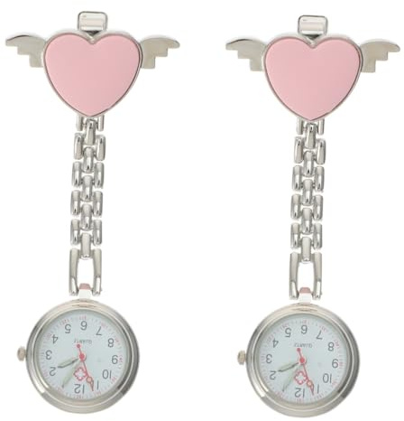 SAFIGLE 2stücke Herzdesign Pflegeuhr Für Taschenuhr Aus Legierung Digitale Anzeige Stilvoll Und Professionell Für Einsatz Im Medizinischen Bereich