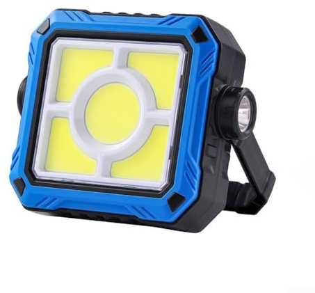 Proyector solar 10W LED batería recargable 2400mAh, foco impermeable para trabajo al aire libre y camping (777A)