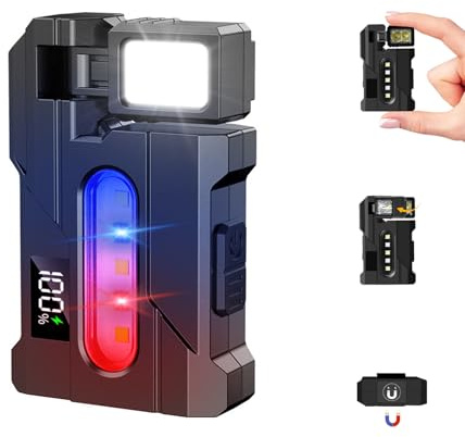 ERAY G5 EDC Lampe de Poche Rechargeable 900 Lumen avec Double Source | 7 Modes, 1200 mAh, Clip, Étanche IPX4, Magnétique, Mini Lampe Torche LED pour Extérieur, Camping, Randonnée, Urgence