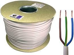 3 Meters of White Flex 3183Y 1.5mm - 15 Amp 3 Core Flexible White Cable