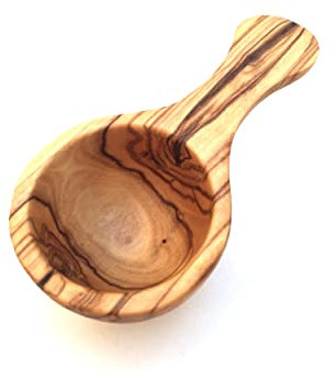 Cuillère doseuse 5,5 cm - Cuillère à farine - Cuillère à café - Fait main en bois d'olivier