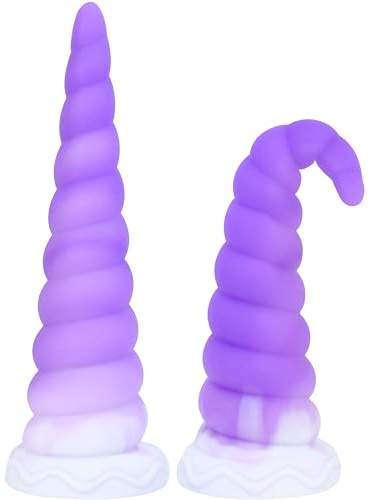 Silicone Anal Stretcher Butt Plug, Soft Trainer Dildo with Curved Texture & Strong Suction Cup for Hands-Free Play, Adult Sex Toys Woman Men Sex Gifts for Beginners Couples, Anus Dilator Masturbator
