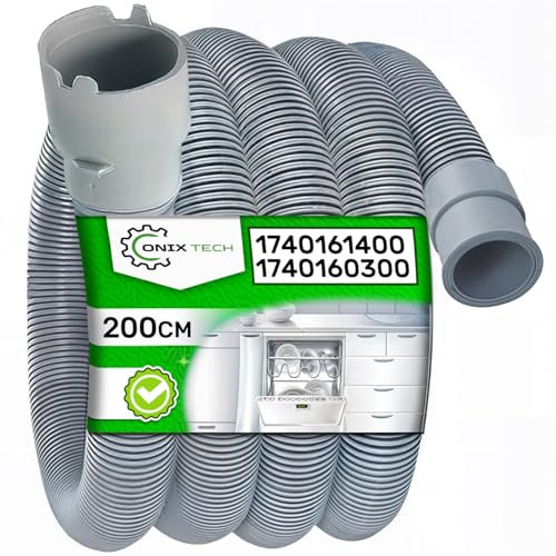 Tubo Desague de Lavavajillas Universal 2 m Ø 28/21 mm con Código Original 1740160300 1740161400 para Beko 481253029419 para Whirlpool C00313336 para Indesit - Garantía de 5 Años - ONIX TECH
