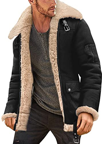 SRZYMJ Lederjacke Herren Schwarz Lederweste Herren Trenchcoat Herren Schwarz Lang Pulloverjacke Jacken Herren Softshell Jacke XL Herren Kapuze Pullover Pulli Strick