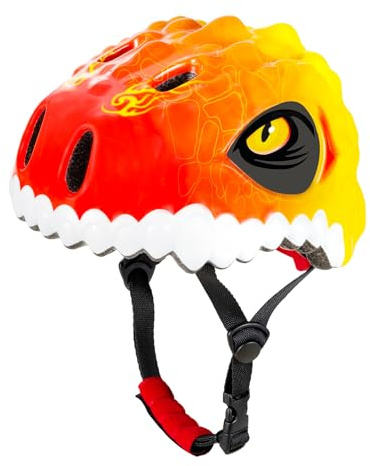 Favoto Kinder Fahrradhelm Leicht Kinderhelm - Cartoon Kinderhelm Verstellbarer Helm für Jungen Mädchen Sicherheitsschutz Outdoor Sportarten S(50-54cm) Rot