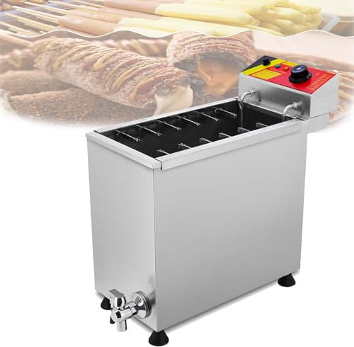 YJFEDCC Freidora Eléctrica, Palitos De Queso para Perritos Calientes, Freidora De Gran Capacidad, Palitos De Queso Cepillado, Freidora De Palitos para Perros Calientes Cepillados