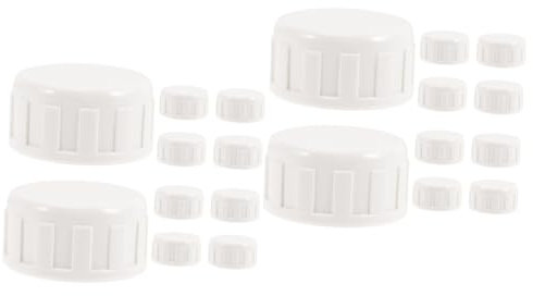 Sosoport 2 Sätze Gewindestopfen Wasserhahnadapter Wanddraht Draht-organizer Bausatz Kraftstoff Kann Kabelorganisator Lautsprecherkabel Endkappe Passend Kabelrinne Pvc Weiß 10 Stück * 2