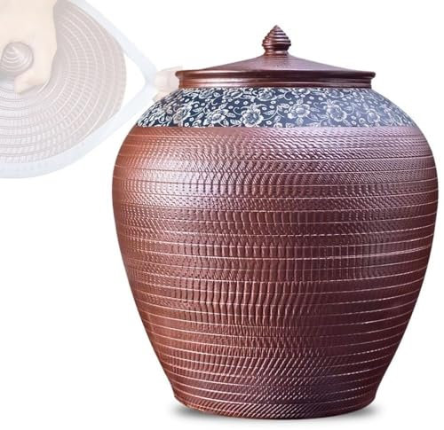 Ceramic Food Storage Containers, 10/25kg Rice Bucket With Lid, Grain Storage Jar Food Dispenser, Household Sealed Storage Tank, For Flour, Sugar, Cereal, Coffee, Rice(50kg)