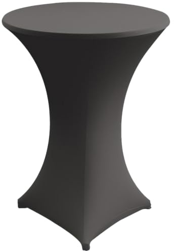Gastro Uzal Hussen für Stehtische und Bistrotische Stretch Stehtischhussen Größen (Anthrazit, Ø 70-72 cm)