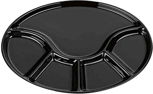 Plato para fondue kela 67404 ANNELI redondo de 21,5 cm en negro brillante