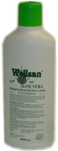 Wollsan - Detersivo per lana con aloe vera e lanolina (1 x 1.000 ml)