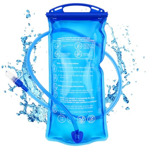 flintronic Poche Hydratation, 2L Poche à Eau, Réservoir d'eau de Sport sans BPA, Sacs D'hydratation Portable pour la Randonnée Camping Cyclisme