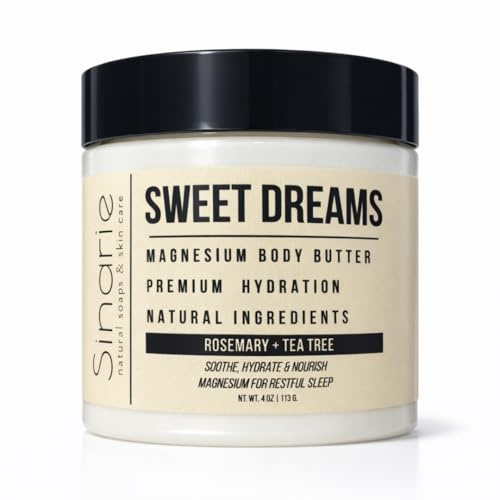 Sweet Dreams Beurre corporel émulsionné de magnésium 1 pièce | Beurre de mangue | Huile de magnésium de qualité supérieure | Ingrédients naturels | Lotion de magnésium | Huile essentielle de