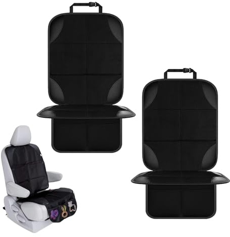 Kindersitzunterlage Autositzschoner,2PCS Kindersitzunterlage Auto,Autositzschoner,Kindersitz Unterlagen für Auto,Sitzschutz Sitzschoner Autos Kindersitz,Rutschfest Wasserabweisender Autositzschoners