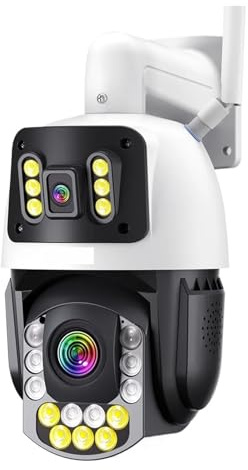 KKENZA Caméra de Surveillance extérieure IP WiFi/4G 8 MP, en métal, avec Zoom Optique x50, Double Objectif, PTZ, sécurité(UK Plug,8MP - 4G(US) - 128G)