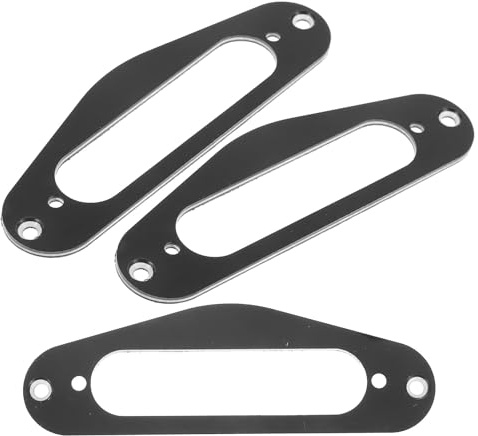 Single Coil Schwarz Tl Style Gb405 3 Stück Tonabnehmerring | Celluloid, Ersatzteil für Gitarrenbau, Feine Verarbeitung, Selbstgemacht Komponente, für Gitarristen und Luthiers