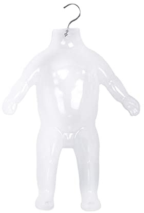 Yunmeryker Manichino Bambino Corpo Manichino Torso Manichino Modello Simulazione Materiale Gancio Superiore Adatto per Vetrina Negozio Esposizione, Translucido