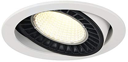 SLV SUPROS, Indoor LED Deckeneinbauleuchte weiß rund 4000K 60° CRI90 2700lm
