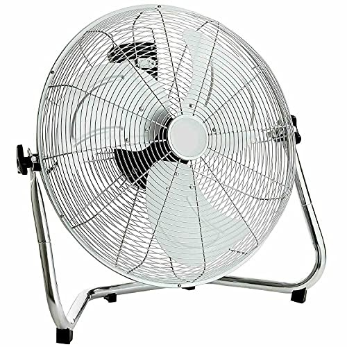 MantraRaj 18 Chrome High Velocity Electric Cooling Fan Portable With Adjustable Head 3 Speed Free Standing Fan Perfect for Home, Office, Gyms, Industrial Environments