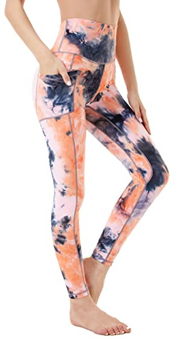 AMYTIS Sport Leggings Damen High Waist Yogahose mit Taschen Lang Sporthose Blickdicht Leggins Fitness Sportleggins