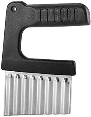 Crinkle Potato Vegetable Cutters,Stainless Steel Blade Wavy Slicer Crinkle Cutter Wavy Crinkle Cutting Tool Salad Chopping Knife and Vegetable French Fry Slicer