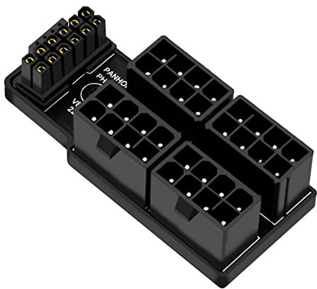 Acfthepiey FüR 4090 4080 Grafikkarte ATX3.0 4X8Pin 12+4Pin Netzteil 180 Grad Abgewinkelter Stecker für Stromversorgungskabel,B