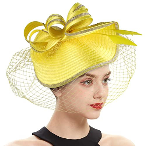 OSALADI Fascinator Hut Für Damen Eleganter Kopfschmuck Für Hochzeiten Teepartys Und Cocktailveranstaltungen Leicht Und Bequem Für Haarstylings Lösung