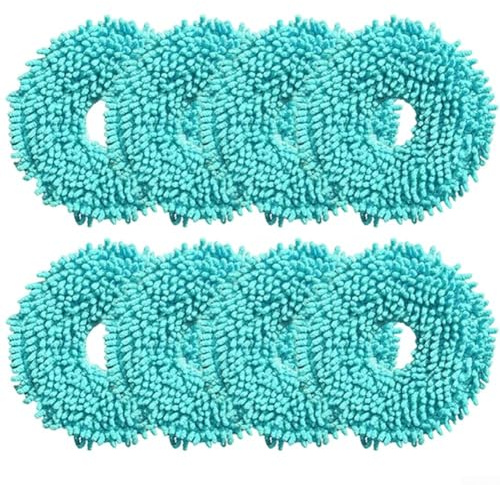 eplacement - Paños de fregona para Spin for Revolute, almohadillas de limpieza reutilizables de microfibra compatibles con robot aspirador para suelos duros, azulejos laminados, pelo de mascotas (8