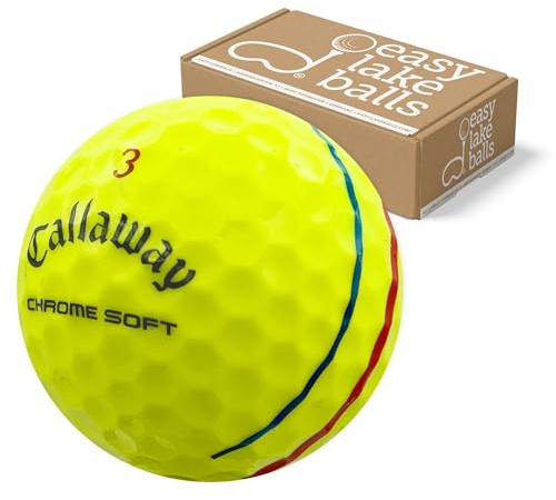 50 Chrome Soft Triple Track GELB LAKEBALLS/GOLFBÄLLE QUALITÄT AAAA/AAA