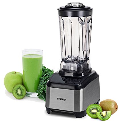 BioChef Atlas Power Blender - 1000W Premium Commercial Brushless High Performance Mixer - Super Quiet Operation (75dB), 16 Functions & Pulse Button, 2 Litres & 10 Year Warranty (Black)
