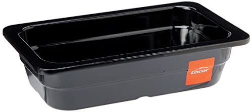Lacor 66465J - Cubeta negra melamina gn 1/4 265x162x65