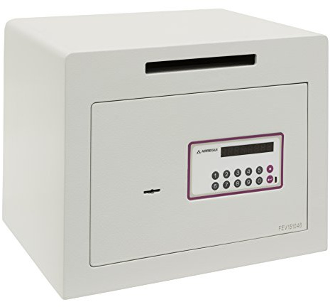 ARREGUI Forma Evolution 150040-SL Möbeltresor mit Zahlenschloss + Schlüssel| Siebenbolzen Verriegelung | 2-Faktor-Sicherheitsschloss | Schranktresor mit Einwurfschlitz | Safe | 30 x 38,5 x 30 cm | 27L