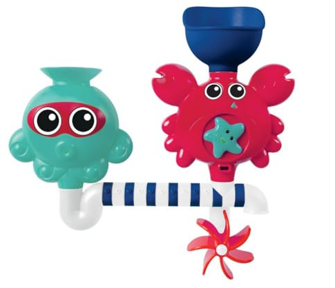 LUDI - Circuit d'eau pour Jouer à l'heure du Bain. Fixation Ventouse. pour Les Enfants dès 10 Mois. Une Aide au développement de la dextérité. Réf. 40009