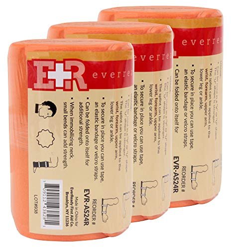 Ever Ready First Aid Universal Aluminum Splint, 24 Inch Rolled - 3 Pack