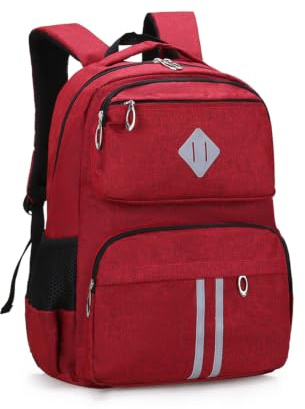 HOPYOCK® Skolväskor för Pojkar, Barn, Flickor, Skolryggsäckar med Flera Fickor för Tonåringar med Reflekterande Design, Vattentäta Skolväskor för Barn, Casual Daypack Elevernas Ryggsäck