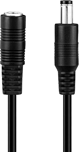 conecto CC20072-N-S Verlängerungs Kabel, DC-Hohlstecker mit Buchse, 5,5 x 2,5 mm, 5m, Schwarz