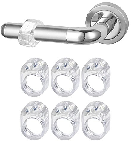 Door Handle Bumper,6 PCS PVC Door Handle Bumpers Guard Transparent Door Stopper Wall Protectors to Buffer Walls and Stop Wall Damage