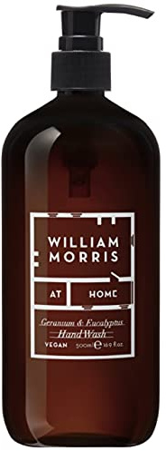 William Morris At Home - Detergente per le mani profumato al geranio ed eucalipto, idea regalo, 500 ml