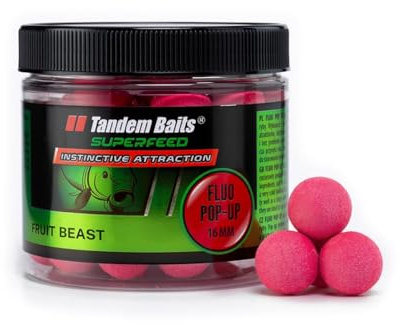Tandem Baits Karpfen Futter Angelfutter Pop Ups Boilies Zig Rig Chod Rig SuperFeed Fluo Pop-Up 16 mm 70 g