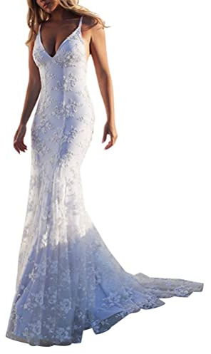 Onsoyours Damen Elegant Langes Abendkleid Festliche Kleider Cocktailkleid Ärmellos Elegante Brautjungfernkleid Mode Einfarbig Wickelkleid F Weiß S