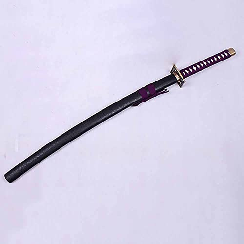 WANHUI Ninja-svärd träsvärd 104 cm (41 tum) cosplay svärd anime bleach vapen senbonzakura katana med sköte för temafest (färg: Mörklila)
