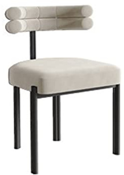 UYKUM Dining Chair Minimalist Designer Creative Half Arc Back Chair Home Leisure Chair Dressing Chair Cafe Leisure Negotiation Chair