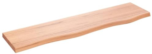vidaXL Wandregal Hellbraun 80x20x2 cm Massivholz Eiche Behandelt