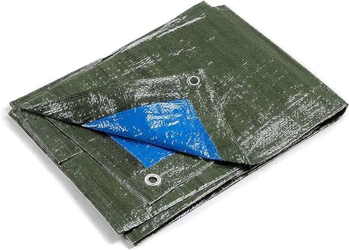 Kippen 6056EX - Telone Occhiellato Bicolore con Grammatura da 90 g/m². Taglia 5X8 (40 m²) Verde/Blu