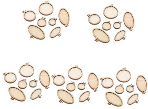 Lurrose 80stücke Mini Stickrahmen Aus Teilig Diy Anhänger Für Kreative Bastelarbeiten Mini Kreuzstich-ringe Für Anfänger Und Fortgeschrittene Für Personalisierte Und Dekoration
