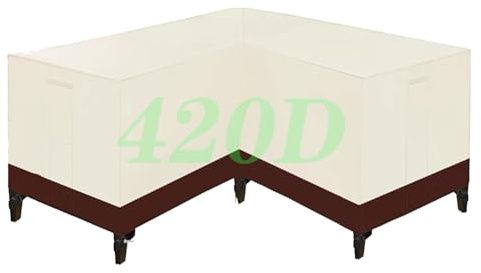 ATYUJKB Housse pour Canape Dangle Meuble de Jardin Extérieur 286x286x82cm, 420D Oxford Housse Table de Jardin Imperméable, Bache Table Jardin Imperméable, Housse de Protection Table Jardin