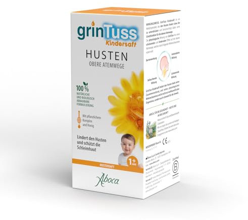 GrinTuss Hustensaft für Kinder 210g - Lindert den Husten der oberen Atemwege und schützt die Schleimhaut